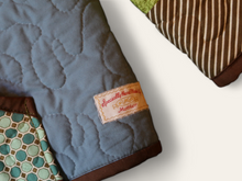 Load image into Gallery viewer, Large Teal & Brown Quilt Throwover