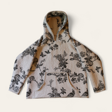 Load image into Gallery viewer, Large Light Grey/Dark Blue Quilt Boncho